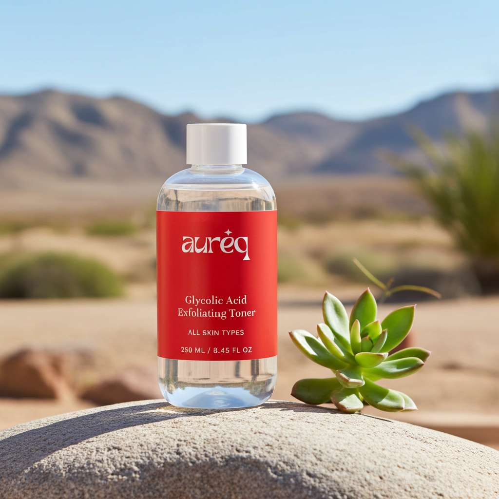Glycolic Acid Exfoliating Toner - AUREQ natural AHA toner for radiant skin

