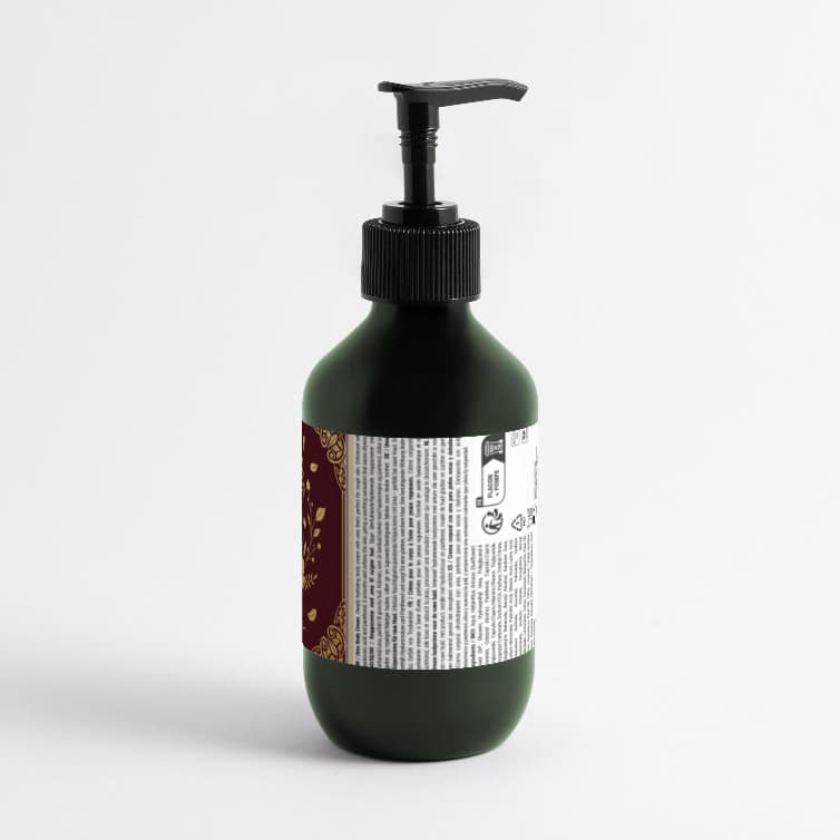 Urea body cream AUREQ with natural botanical styling and cotton elements