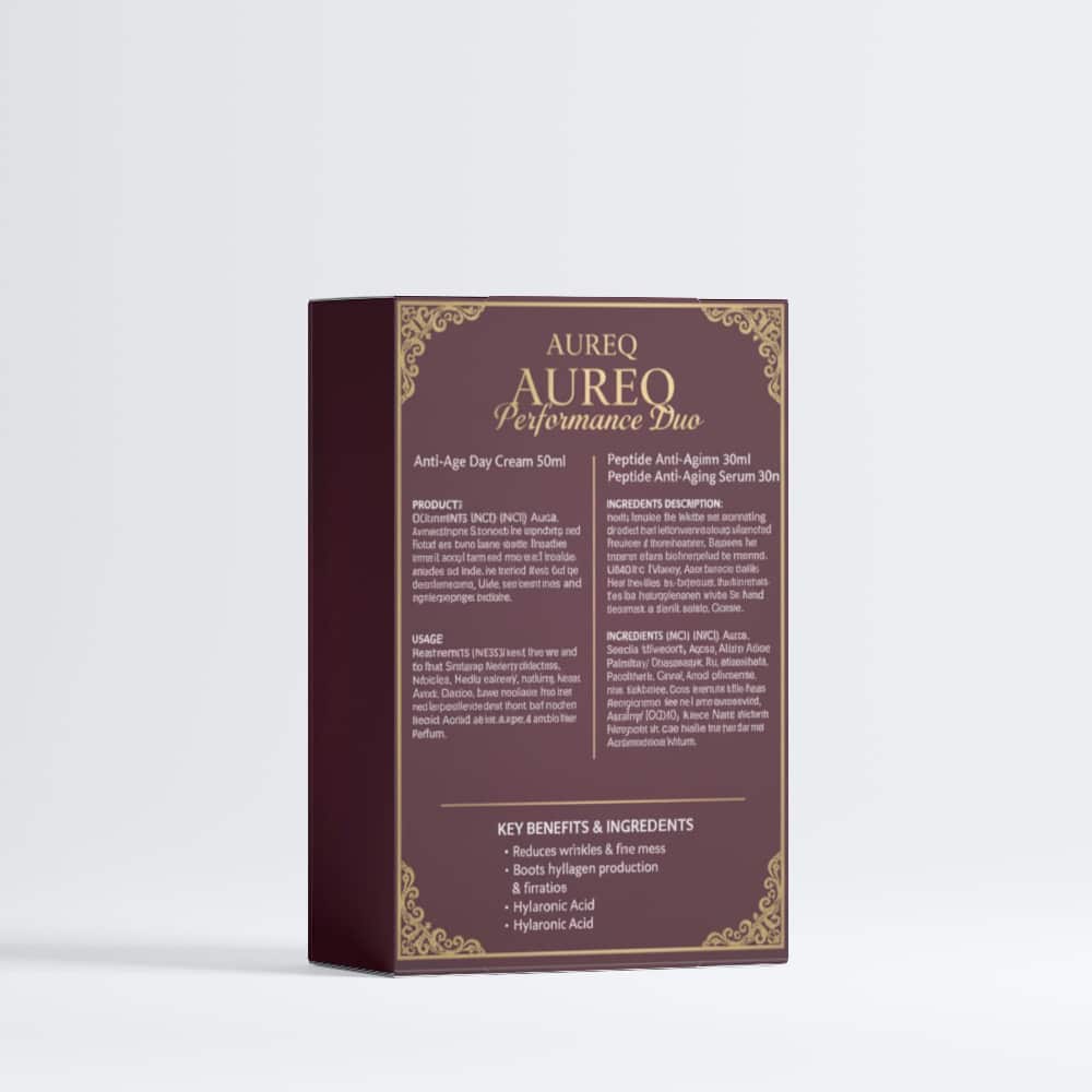 Aureq Performance Duo packaging on a white background