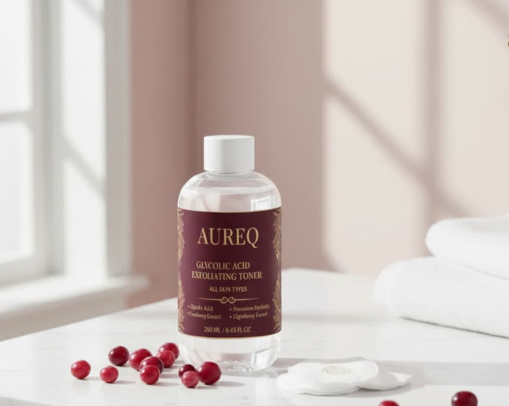 Glycolic acid toner 5% AHA COSMOS certified exfoliating 250ml