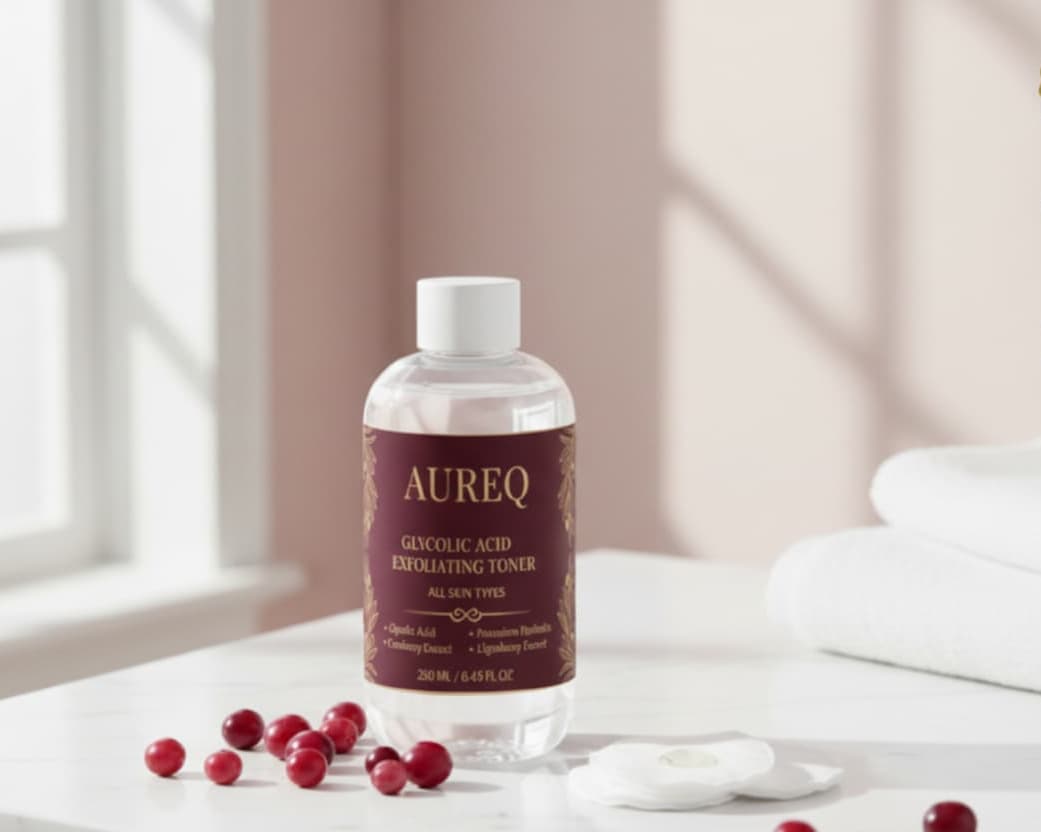 Glycolic acid toner 5% AHA COSMOS certified exfoliating 250ml