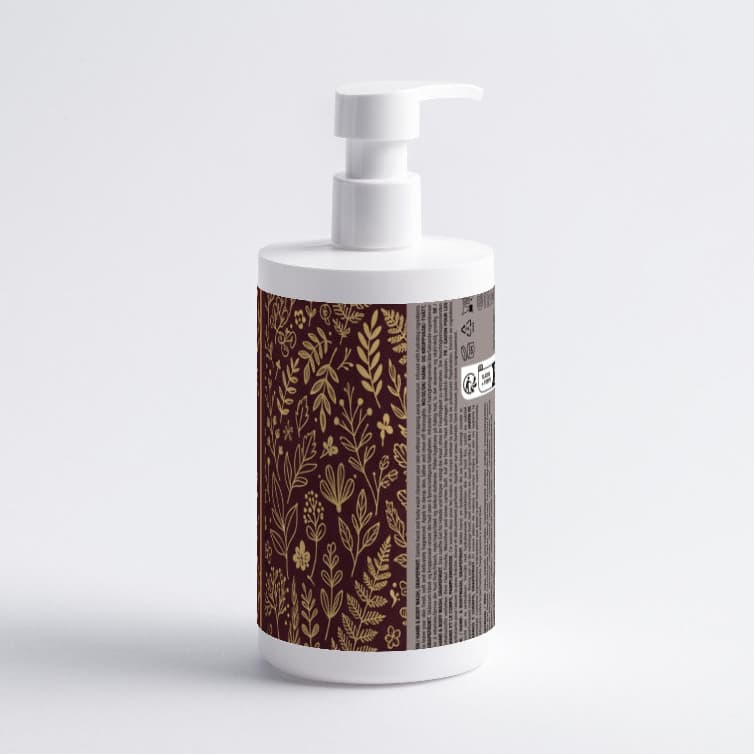 AUREQ Natural Body Wash Grapefruit COSMOS certified 400ml white pump bottle burgundy pattern label