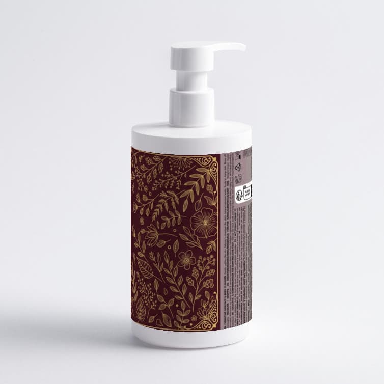 AUREQ Sensitive Skin Cleanser COSMOS certified 560ml white pump bottle with burgundy pattern label