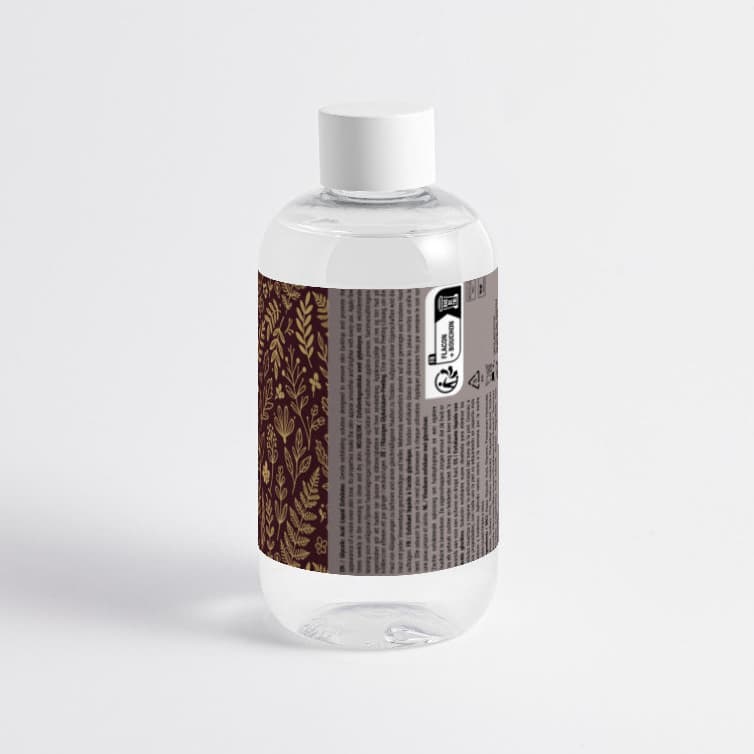 Glycolic acid toner AUREQ COSMOS Natural 5% AHA exfoliating 250ml clear bottle burgundy label